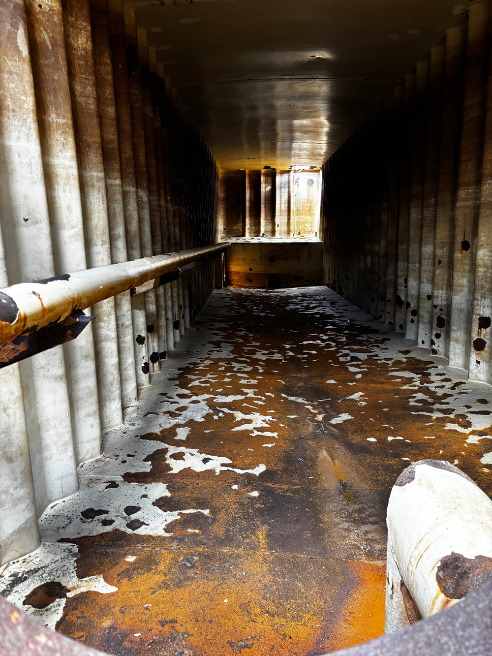Interior of yellow Dragon frac tank #GP53623