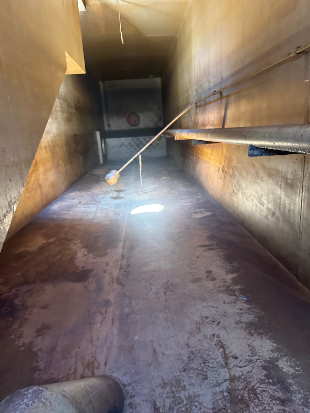 Cleaned interior of side stair frac tank #C653