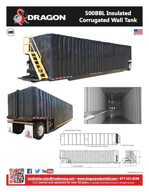Dragon Insulated Flat Roof Frac Tank (47851)