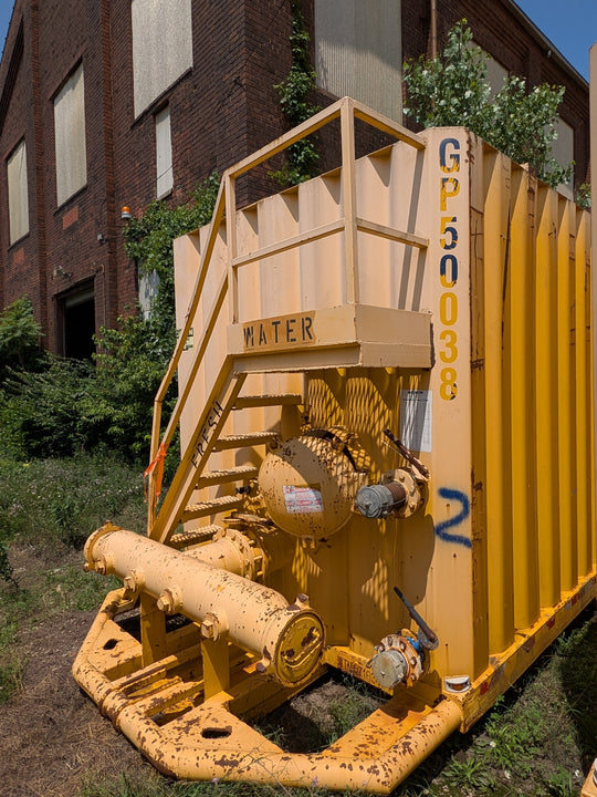 Front of yellow Wichita frac tank #GP50038