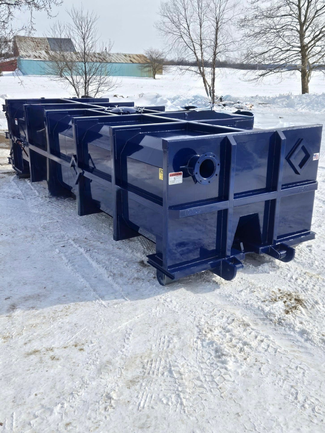 Front of blue vacuum box