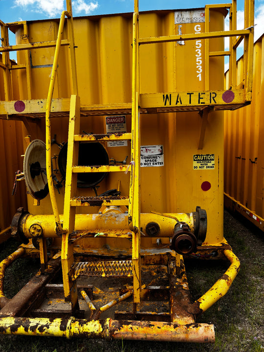 Front of yellow Dragon frac tank #GP53531
