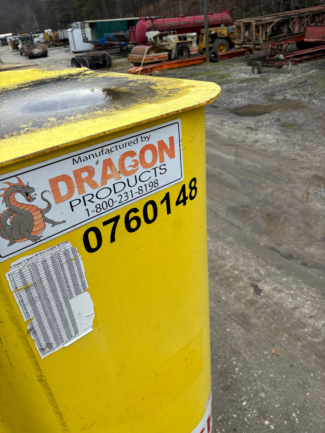 Dragon Flat Roof Frac Tank with External Manifold *YELLOW* (21,000 gal.) (#0760148)