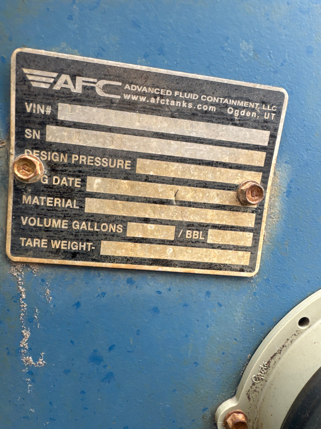 AFC Open Top Frac Tank (GP28039)