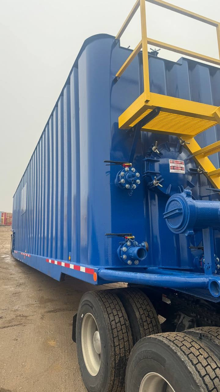 *BLUE* REFURBISHED 21,000 Gallon Dragon Flat Roof Frac Tank with External Manifold