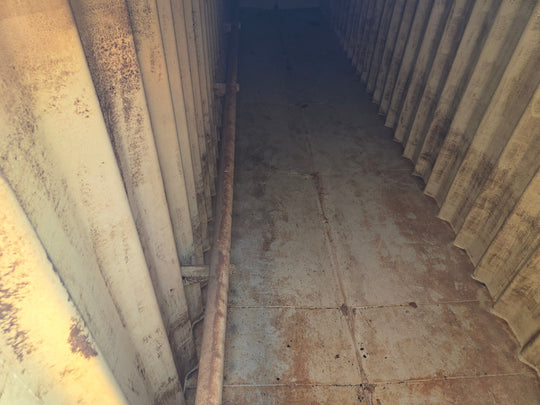 Interior of Dragon flat roof frac tank FM1285