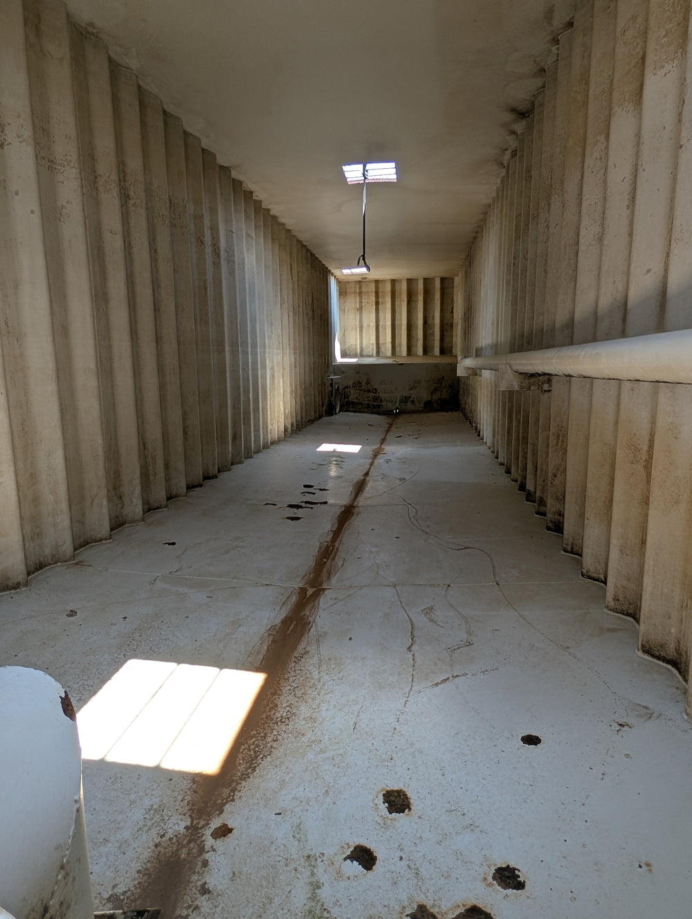Interior of yellow Wichita frac tank #GP50038