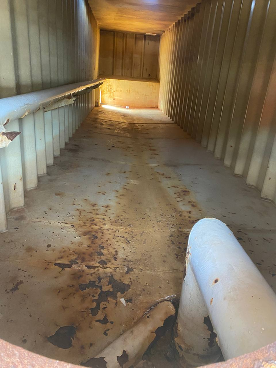 The interior of red Dragon 21,000 gallon frac tank #26982
