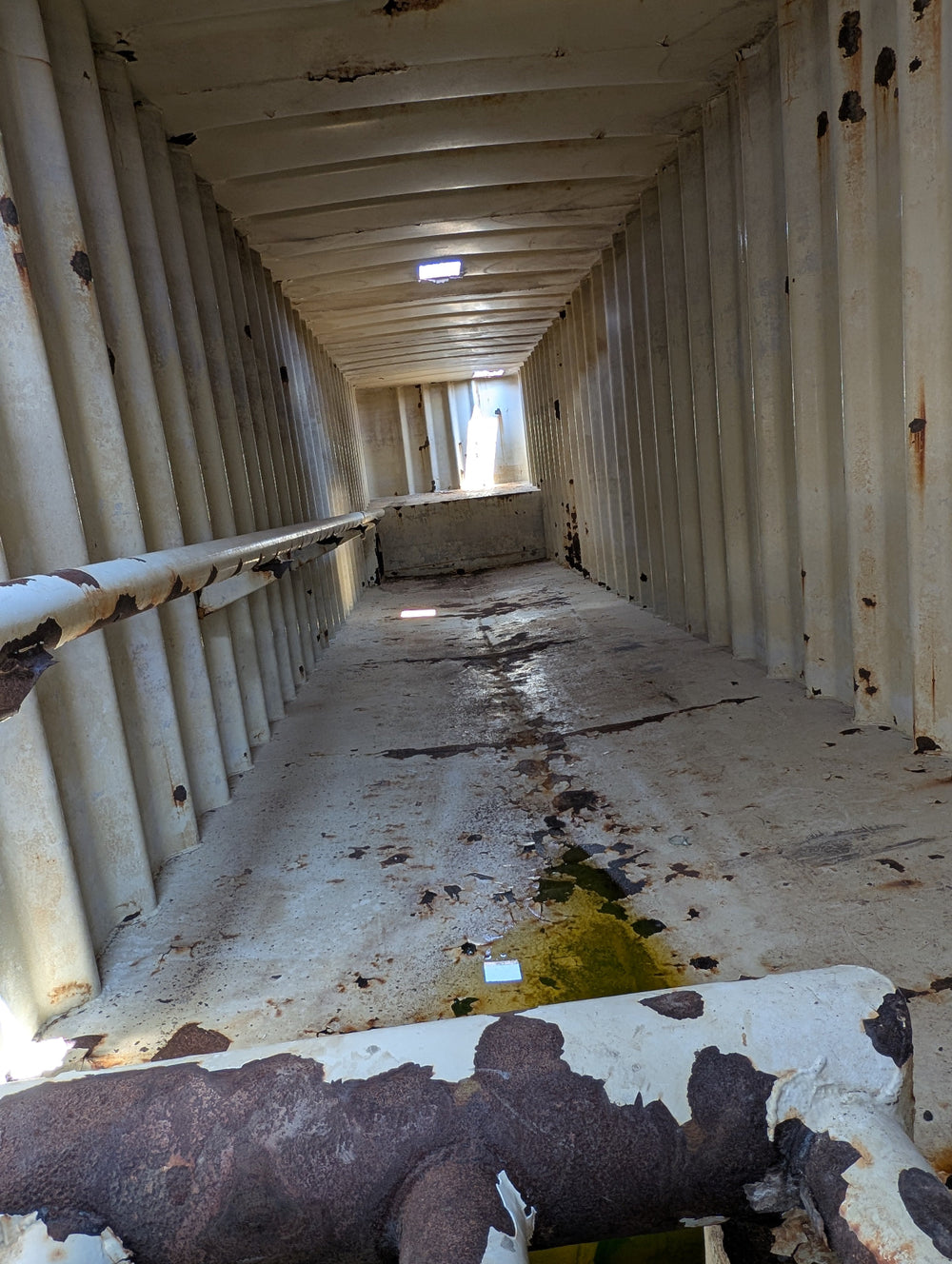 Interior of yellow Dragon frac tank #GP53457