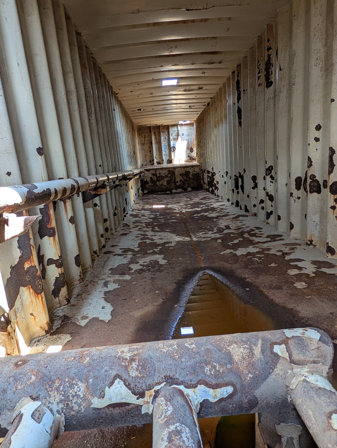 Interior of yellow Dragon frac tank GP53458