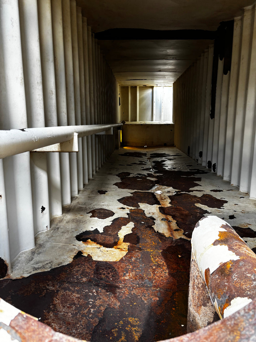Interior of yellow Dragon frac tank #GP54622