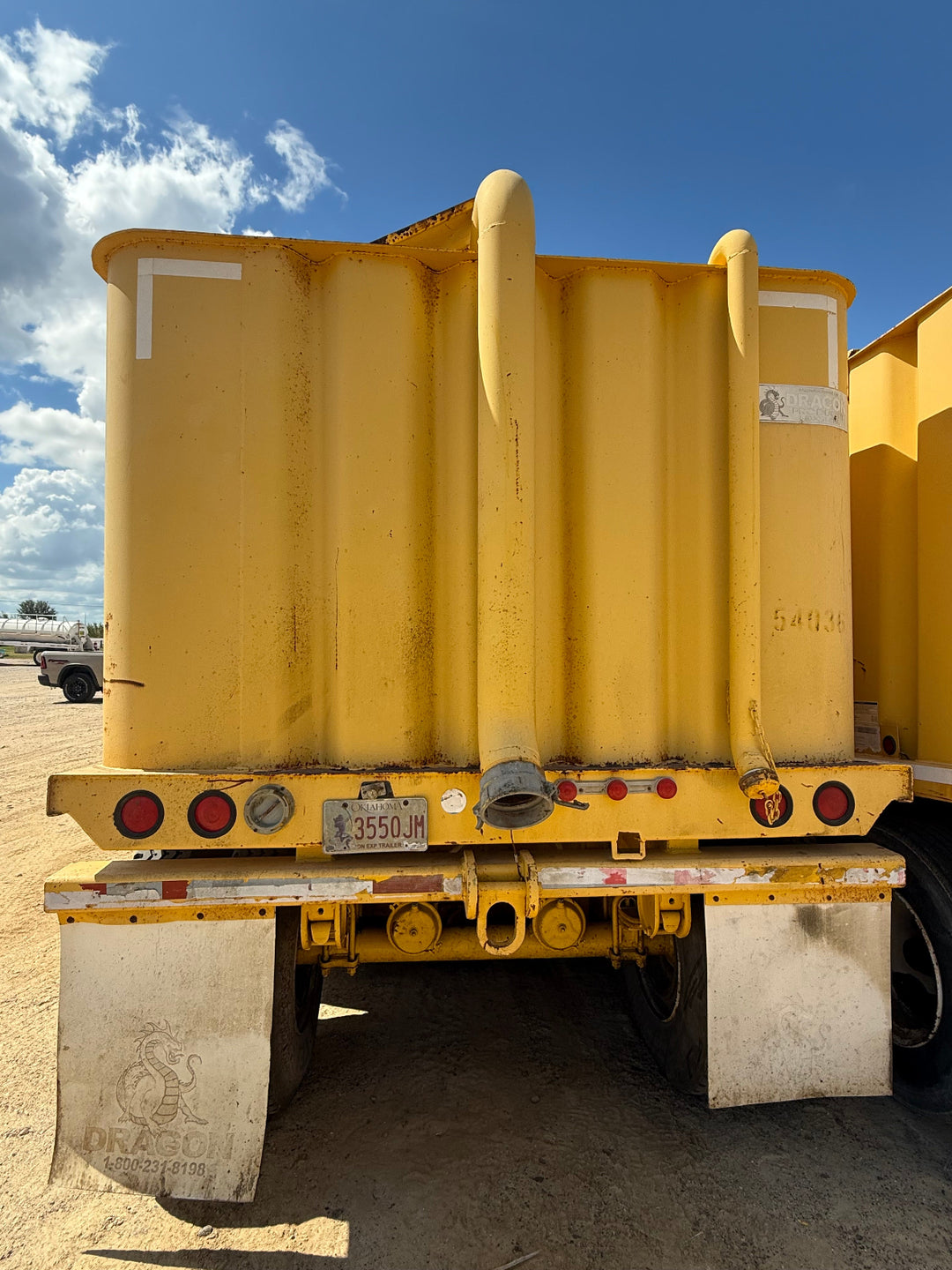 Rear of Dragon flat top frac tank #1002