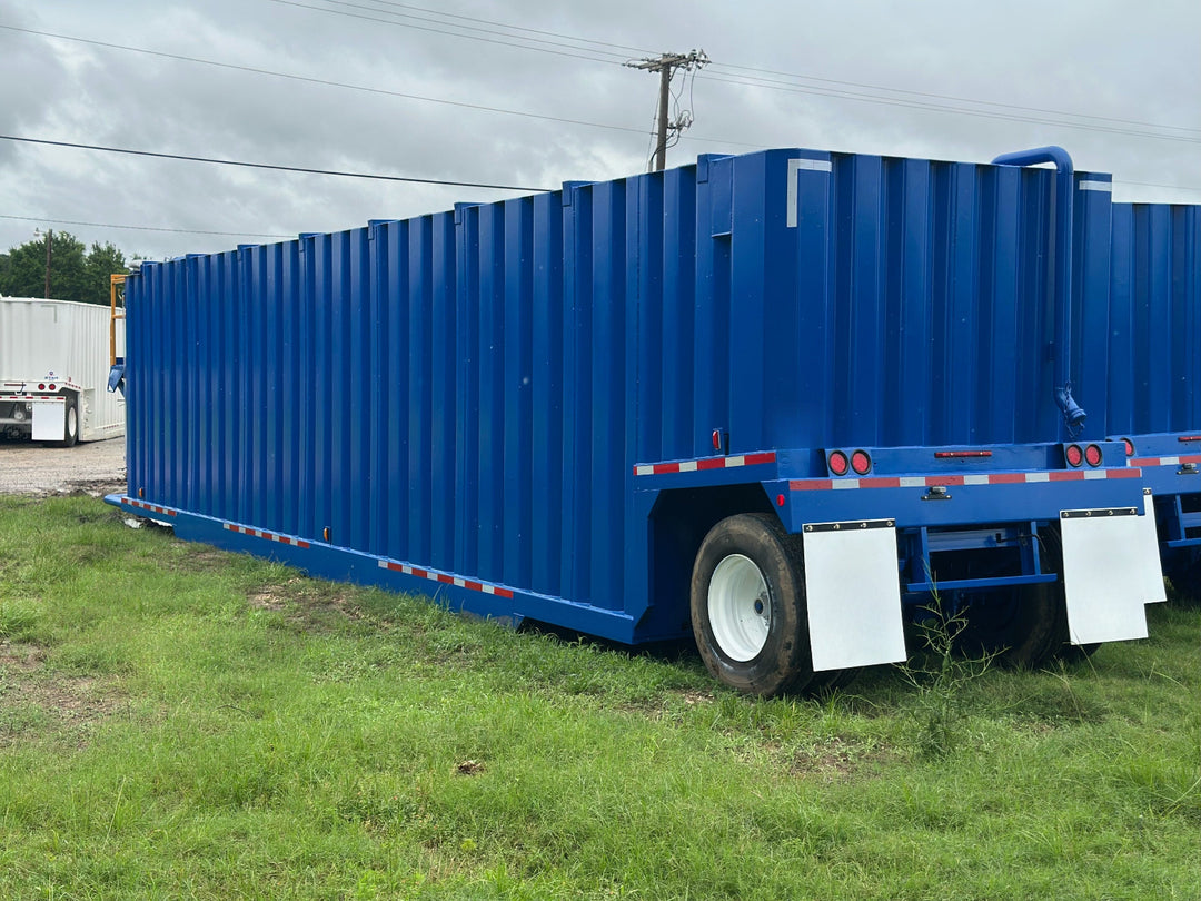 Rear side view of refurbished Wichita frac tank #711205