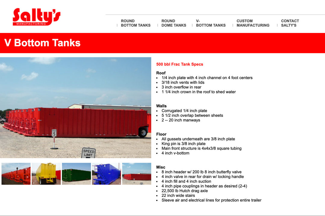 Salty's Flat Top Frac Tank (26464)