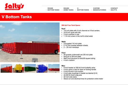 Salty's Flat Top Frac Tank (26464)
