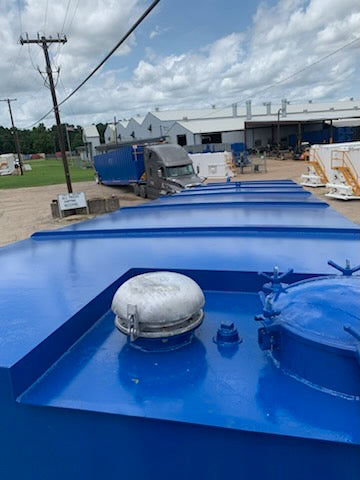 Top view of refurbished Wichita frac tank #711205